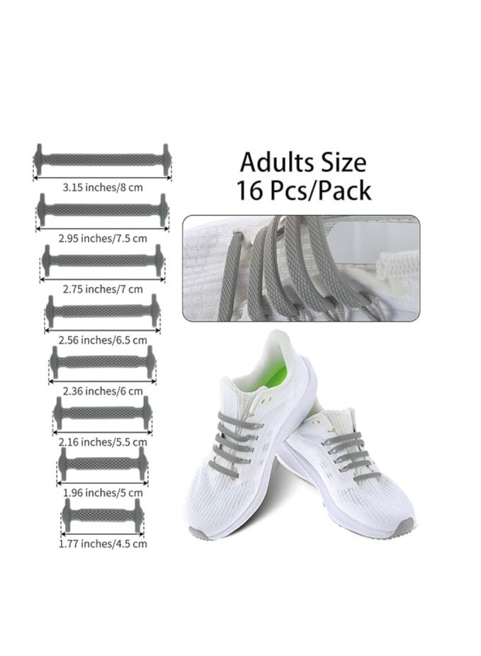 Oasisgalore No Tie Shoe Laces Stretchy Silicone Elastic Lazy Shoelaces Rubber Flat Shoe Ties One Size Fits All Kids Adults - Image 2