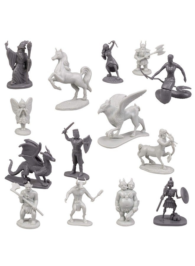 Monster Protectors Monster Fantasy Creature Mini Action Figure Playset - 98pcs Toy Miniatures w 14 Unique Designs - Dragons, Wizards, Orcs, & More- XL 1/32 Scale Compatible with Dungeons and Dragons and Other RPG Games  - Image 2
