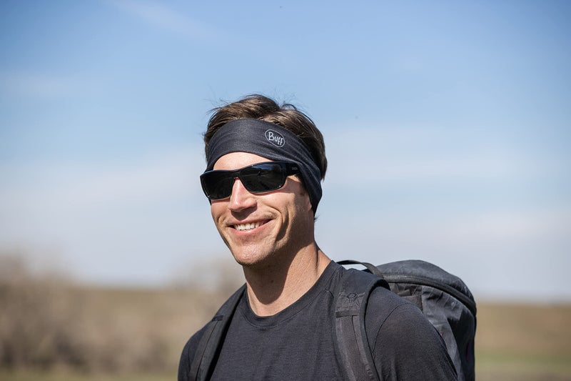 Buff CoolNet UV Half Neck Gaiter – UPF 50 Sun Protection, Breathable Recycled Polyester, Cooling Face Mask & Headwear, Polygiene & HeiQ Fresh Tech, Quick Dry, Solid & Patterned, Adult Size - Black - Image 3