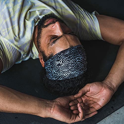 Buff CoolNet UV Half Neck Gaiter – UPF 50 Sun Protection, Breathable Recycled Polyester, Cooling Face Mask & Headwear, Polygiene & HeiQ Fresh Tech, Quick Dry, Solid & Patterned, Adult Size - Black - Image 4