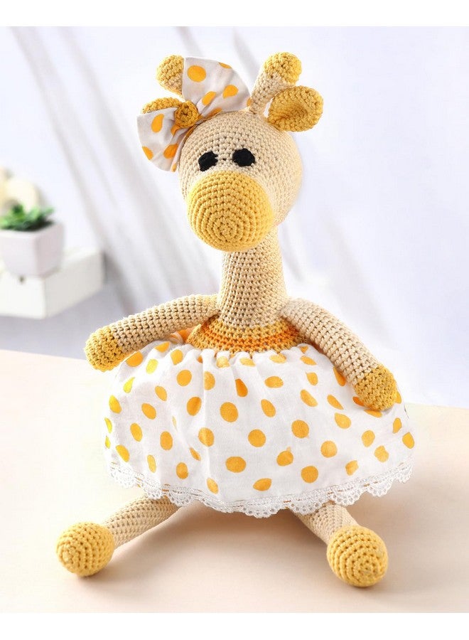 Bonfino Bonfino Premium Crochet Giraffe Toy | Stuffed Animal Toy for Newborn | Cute Soft Toy Made with 100% Knitted Cotton | Best Birthday Gift for Boys/Girls | Pretend Play & Cuddle Toy for Babies (Yellow) - Image 1