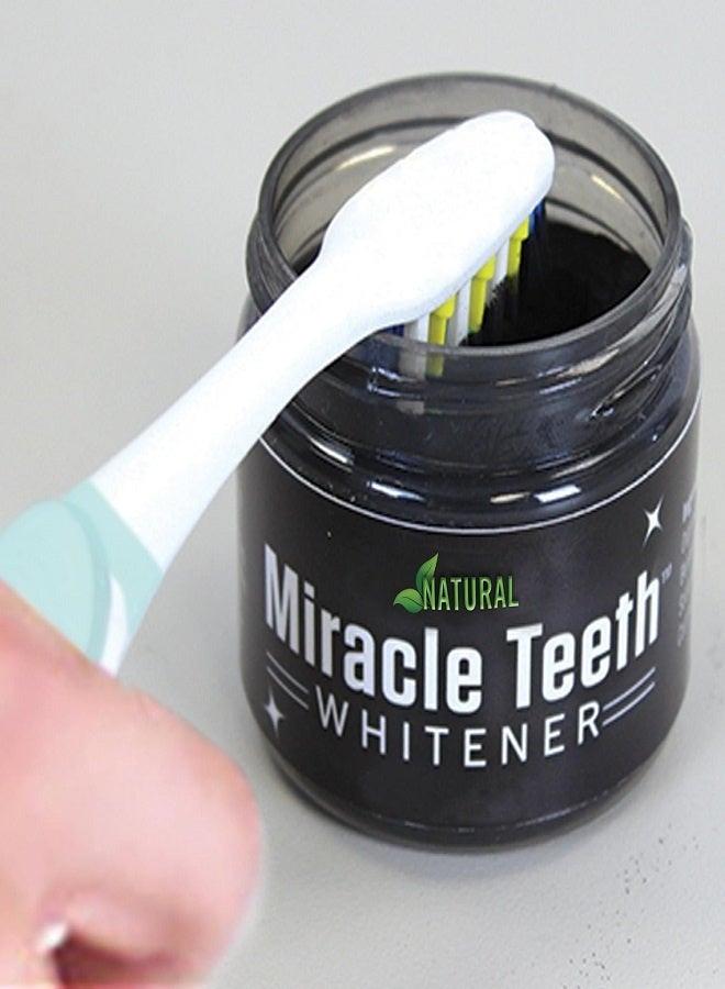 Miracle Teeth Whitener | Natural Whitening Coconut Charcoal Powder | Gentle on Teeth and Gums and Removes Stains Caused by Smoking, Coffee, Soda, Red Wine and More! – As Seen on TV - Image 2