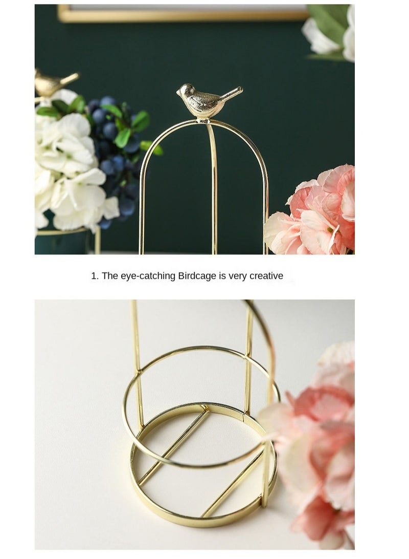 Y&D Handheld Little Vase Creative Iron Art Dry Flower Vase Tabletop Ceramic Bow Knot Succulent Flower Pot Decoration  - Image 5
