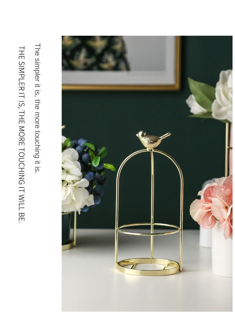Y&D Handheld Little Vase Creative Iron Art Dry Flower Vase Tabletop Ceramic Bow Knot Succulent Flower Pot Decoration  - Image 4