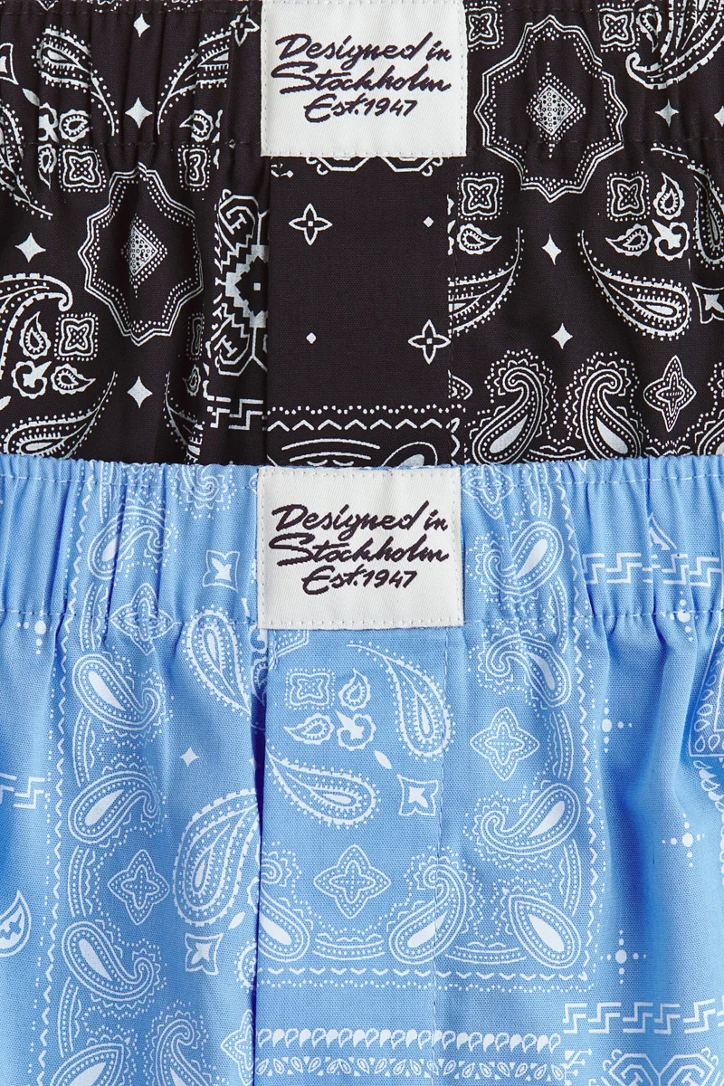 H&M  2-pack woven boxer shorts for Men | Best Price UAE