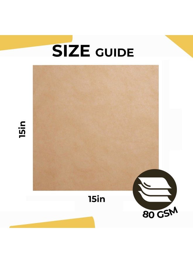 Crown Display Kraft Paper Sheets - 15 x 15 in. - 480 Sheets of Wrapping Paper – Heavy Duty Craft Paper for Shipping - Light Construction Paper - 80 GSM - 750 Square feet - Image 4