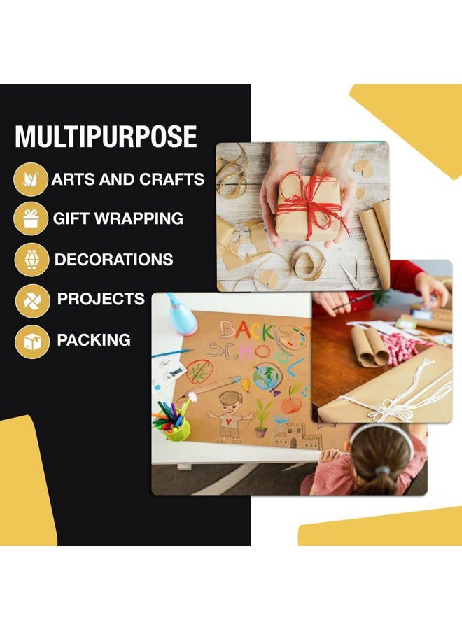 Crown Display Kraft Paper Sheets - 15 x 15 in. - 480 Sheets of Wrapping Paper – Heavy Duty Craft Paper for Shipping - Light Construction Paper - 80 GSM - 750 Square feet - Image 3
