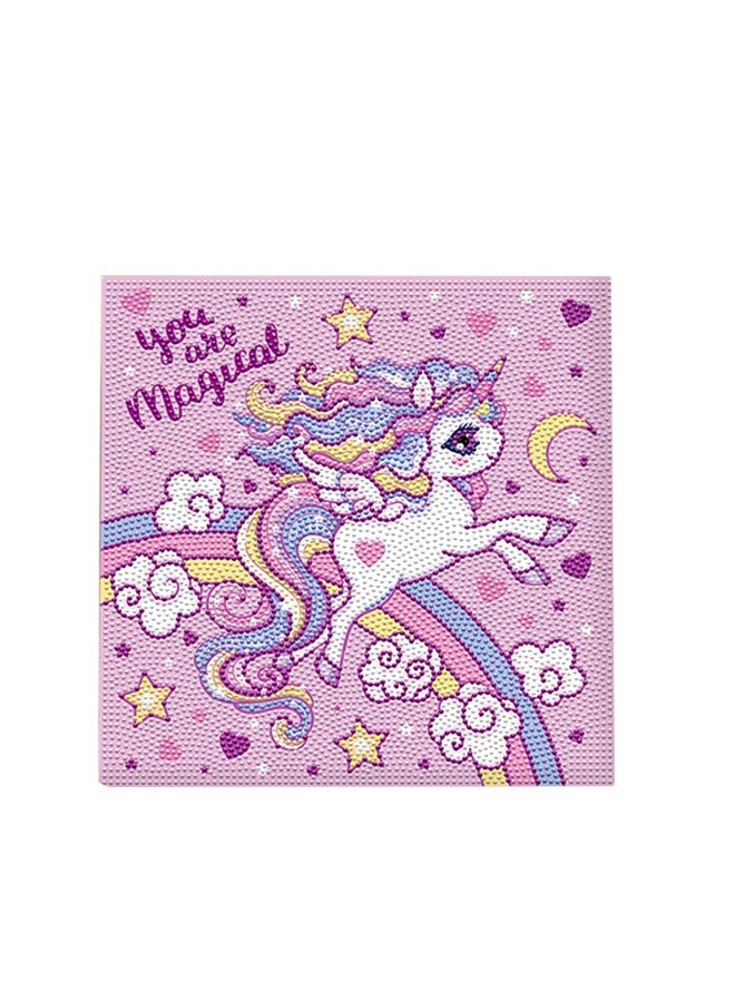 5D Diamond Painting Set With Wooden Frame  Diamond Art And Crafts, Suitable For Children, Boys, Girls, Gem Painting Set Unicorn Diamond Set  - Image 3