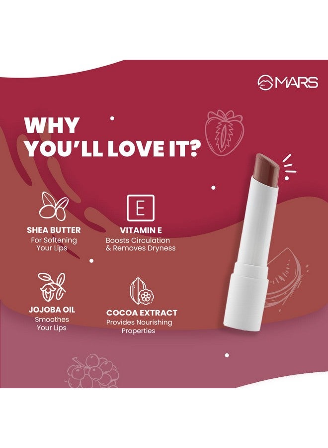 مارس مرطب شفاه ملون من أكوا سبلاش غني بزبدة الشيا وزيت الجوجوبا وفيتامين ومستخلص الكاكاو لإصلاح الشفاه المتشققة، مرطب ومغذي غير لزج (3.0 جم) (03 فاكهة التنين) - Image 3