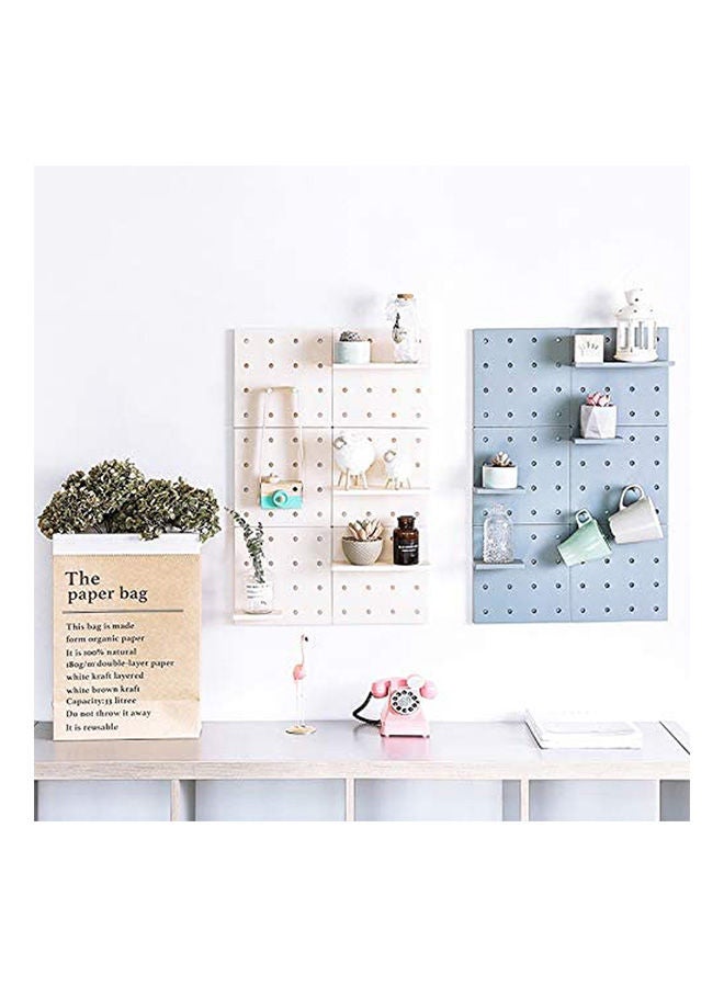 نيبمينينت لوحة جدارية بلاستيكية بفتحات لتعليق الأشياء عليها يمكنك تركيبها بنفسك للزينة ولتخزين بشكل منظم أبيض - Image 1