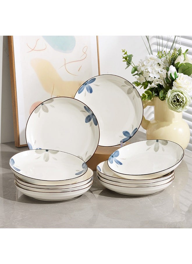 British Chef High Quality Porcelain Tableware Set 22-Piece Tableware Set Gift Box Ceramic Tableware Set, Microwave and Dishwasher Safe Includes 4 Plates 6 Bowls 6 Spoons and 6 Pairs of Chopsticks Suitable for 6 People Suitable for Holiday Gifts or Parties  - Image 2
