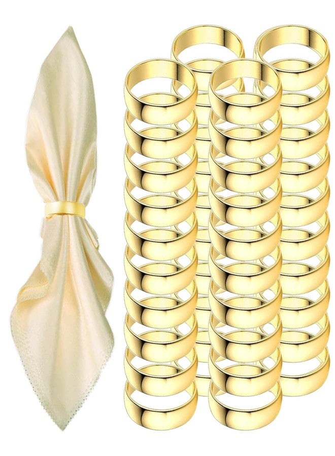 GERILKAI Gold Napkin Rings-40 Pcs Stainless Steel Napkin Rings,Metal Napkin Ring for Table Settings Wedding Christmas Party Dinner Table - Image 1