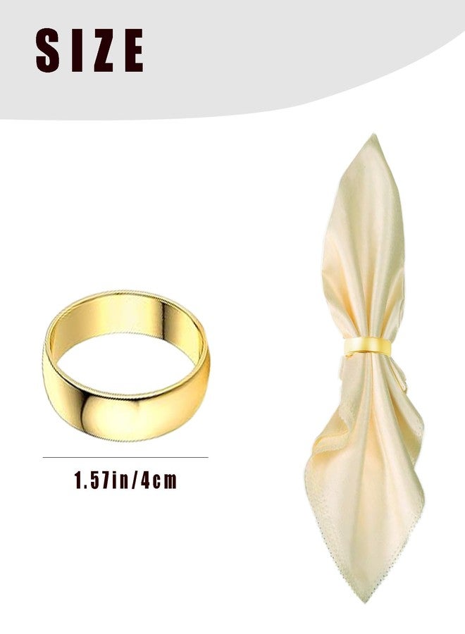GERILKAI Gold Napkin Rings-40 Pcs Stainless Steel Napkin Rings,Metal Napkin Ring for Table Settings Wedding Christmas Party Dinner Table - Image 3