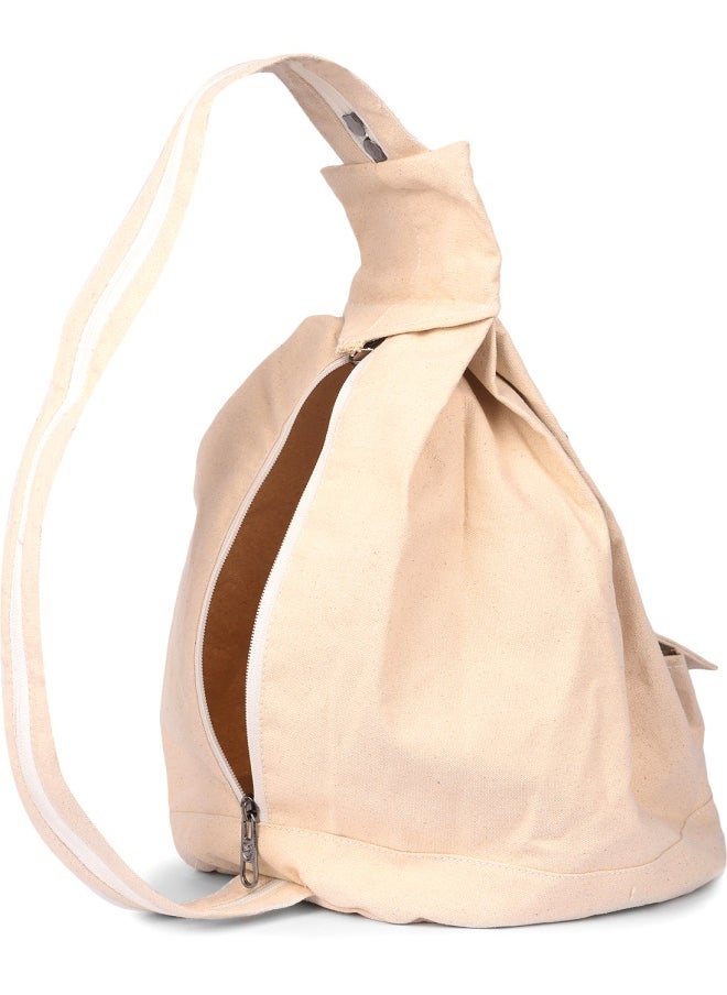 GREENLANDS Canvas Backpack Off-Wht  - Image 3