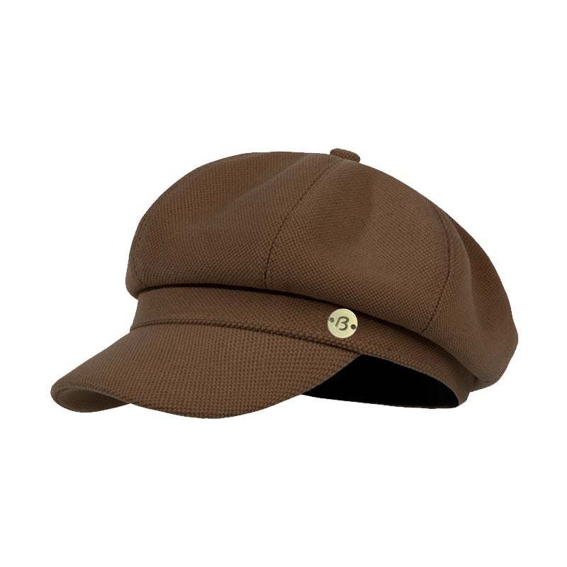 Women's Solid Color Beret Hat, Casual & Warm for Autumn/Winter - Image 5