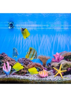 Mimorou 12 Pieces Fake Coral Plant Aquarium Decorations Fish Tank Ornament Decor Artificial Polyresin Colorful Coral Reef Decoration Accessories For Betta Fish Tank Aquarium Landscape(Lovely Style)  - Image 3