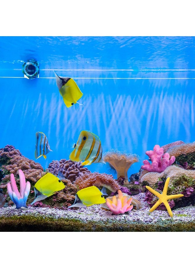 Mimorou 12 Pieces Fake Coral Plant Aquarium Decorations Fish Tank Ornament Decor Artificial Polyresin Colorful Coral Reef Decoration Accessories For Betta Fish Tank Aquarium Landscape(Lovely Style)  - Image 3