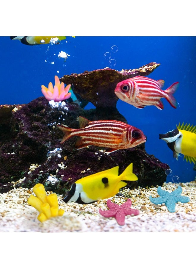 Mimorou 12 Pieces Fake Coral Plant Aquarium Decorations Fish Tank Ornament Decor Artificial Polyresin Colorful Coral Reef Decoration Accessories For Betta Fish Tank Aquarium Landscape(Lovely Style)  - Image 4