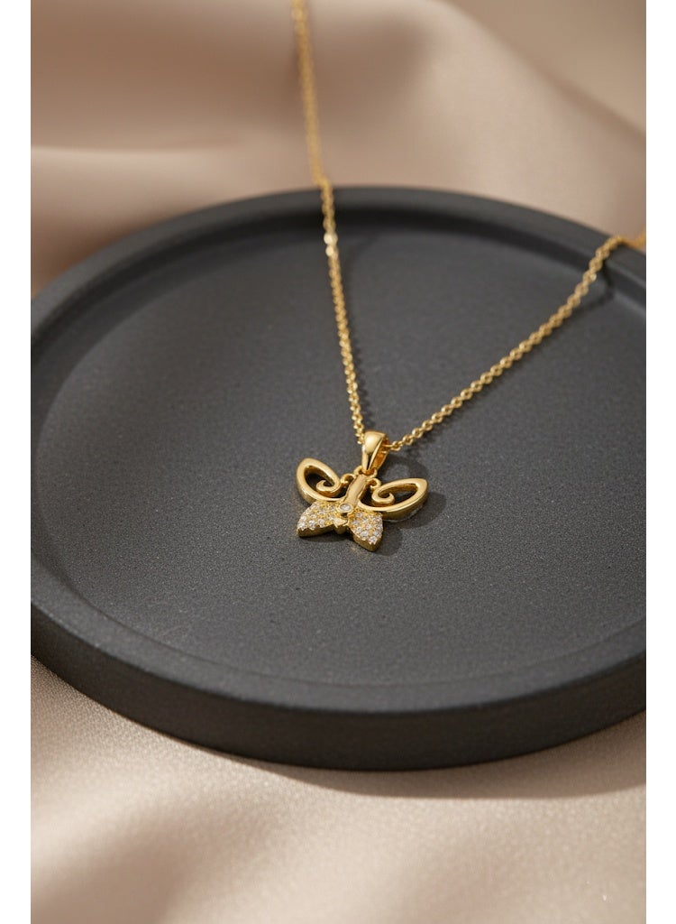 فلافي سلسلة حريمي بدلاية فراشة مرصعة بالكريستال – تصميم أنيق - Image 3