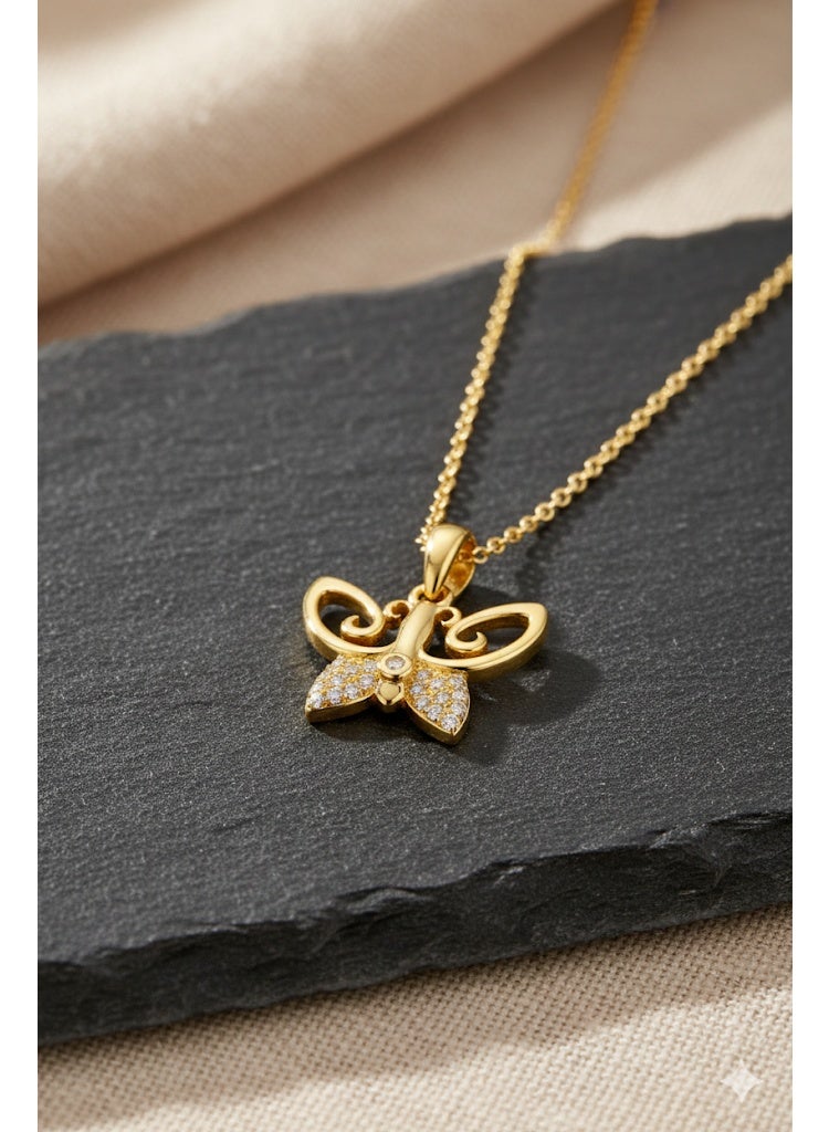 فلافي سلسلة حريمي بدلاية فراشة مرصعة بالكريستال – تصميم أنيق - Image 2