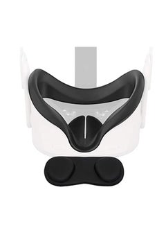 Y&D VR Face cover and Lens for Oculus Quest 2, Sweatproof Silicone Pad Mask & Cushion, Mask, Soft Anti-Sweat Eye Cover Padding (Black)  - Image 1