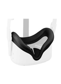 Y&D VR Face cover and Lens for Oculus Quest 2, Sweatproof Silicone Pad Mask & Cushion, Mask, Soft Anti-Sweat Eye Cover Padding (Black)  - Image 2