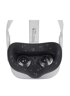 Y&D VR Face cover and Lens for Oculus Quest 2, Sweatproof Silicone Pad Mask & Cushion, Mask, Soft Anti-Sweat Eye Cover Padding (Black)  - Image 3