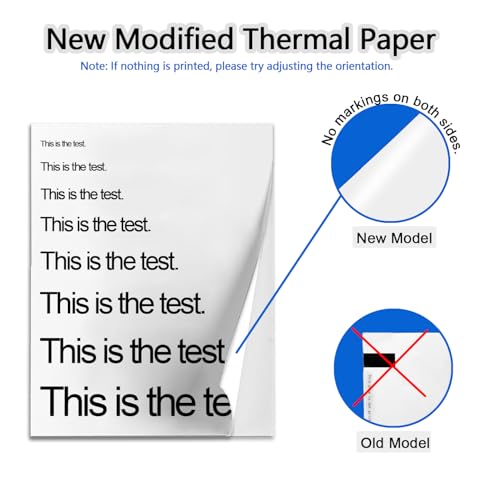 Bagvhandbagro Thermal Printer Paper 8.5 x 11 Inch, 100 Sheets US Letter Size Thermal Paper, Compatible with M08F/A40 Thermal Portable Printer, Continual Feeding Folded Printing Paper (100 Sheets/Continuous Folding) - Image 2