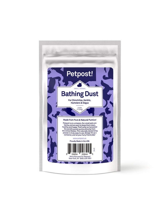 Petpost | Chinchilla Bath Dust for Small Animals - Natural, Pure Cleansing Pumice Sand for Cleaning Degus, Hamsters, & Gerbil 2.5 lb. - Image 1