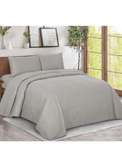 Generic Bed sheet set with elasticated edges Classic 100 % Cotton of 4 pieces king size HOTEL-L017  - Image 1