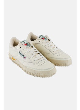Reebok Men Club C Vibram Lace Up Tennis Shoes, Beige  - Image 1