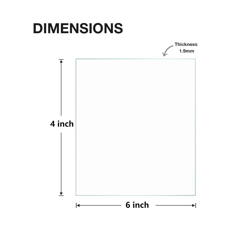 Egofine 4x6 Heat-Strengthened Glass Replacement for Picture Frame (Crystal Clear  2 Pack)  Replacement Glass for 4 by 6 Photo Frame  Semi-Tempered Glass Cover Sheet - Image 2
