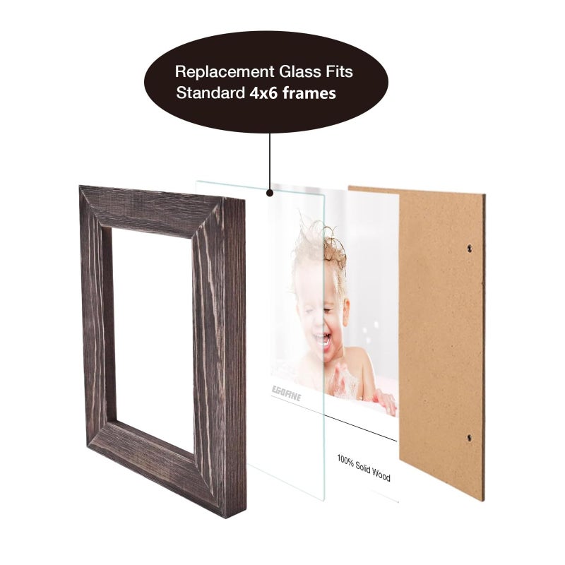 Egofine 4x6 Heat-Strengthened Glass Replacement for Picture Frame (Crystal Clear  2 Pack)  Replacement Glass for 4 by 6 Photo Frame  Semi-Tempered Glass Cover Sheet - Image 3