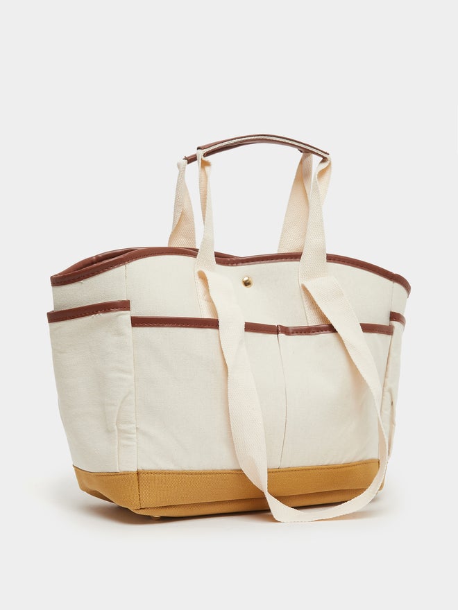 ستايلي حقيبة يد ستيلو بألوان متداخلة ومقبضين علويين - Image 1