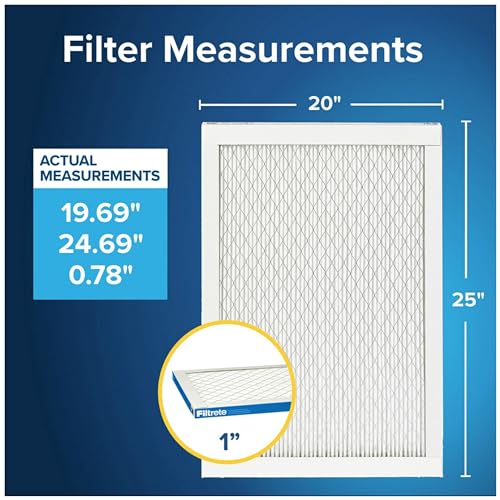 Filtrete 20x25x1 AC Furnace Air Filter, MERV 13, MPR 1900, Premium Allergen, Bacteria & Virus Filter, 3-Month Pleated 1-Inch Electrostatic Air Cleaning Filter, 4-Pack (Actual Size 19.69x24.69x0.78 in) - Image 2