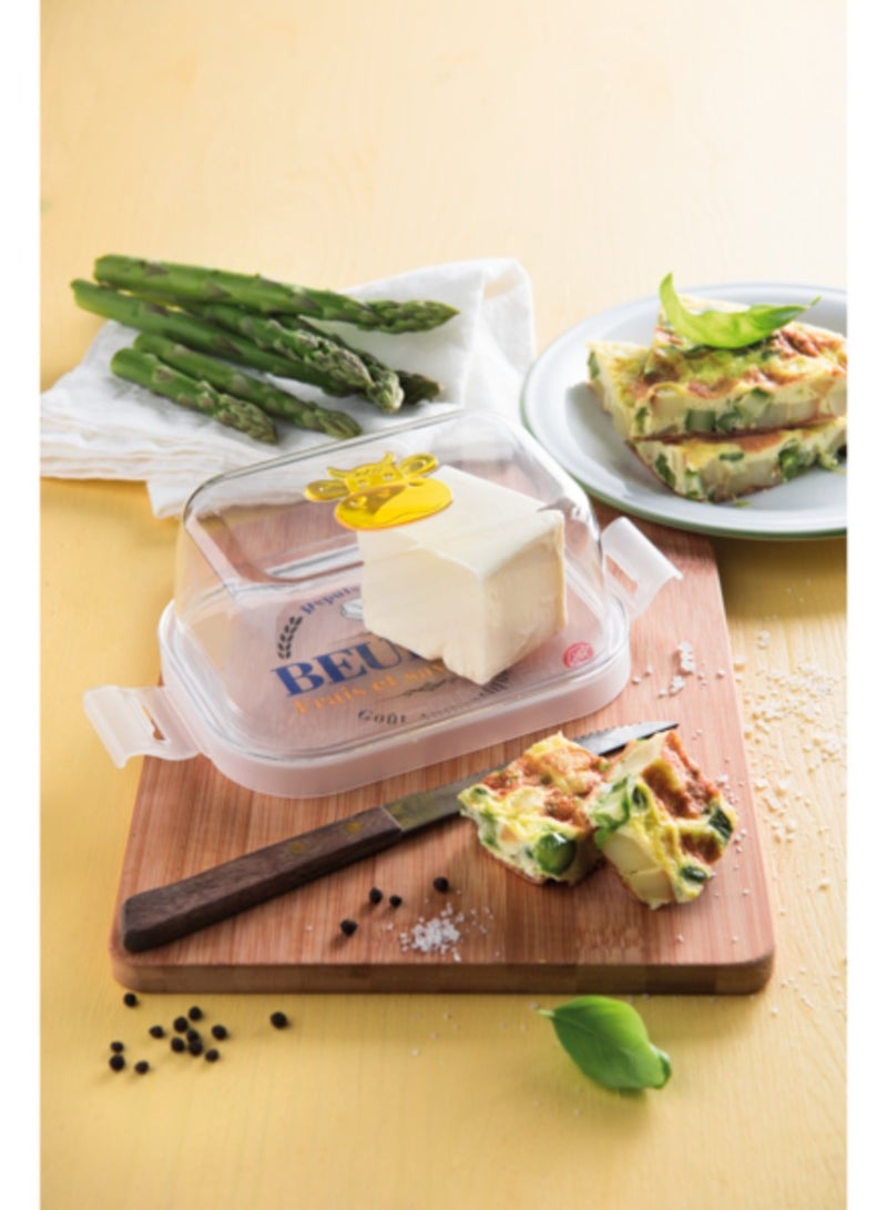 سنيبس حافظة زبدة المزرعة البلاستيكية الفاخرة ذات الشكل المستطيل والخالية من مادة BPA شفافة 500 مل - Image 1