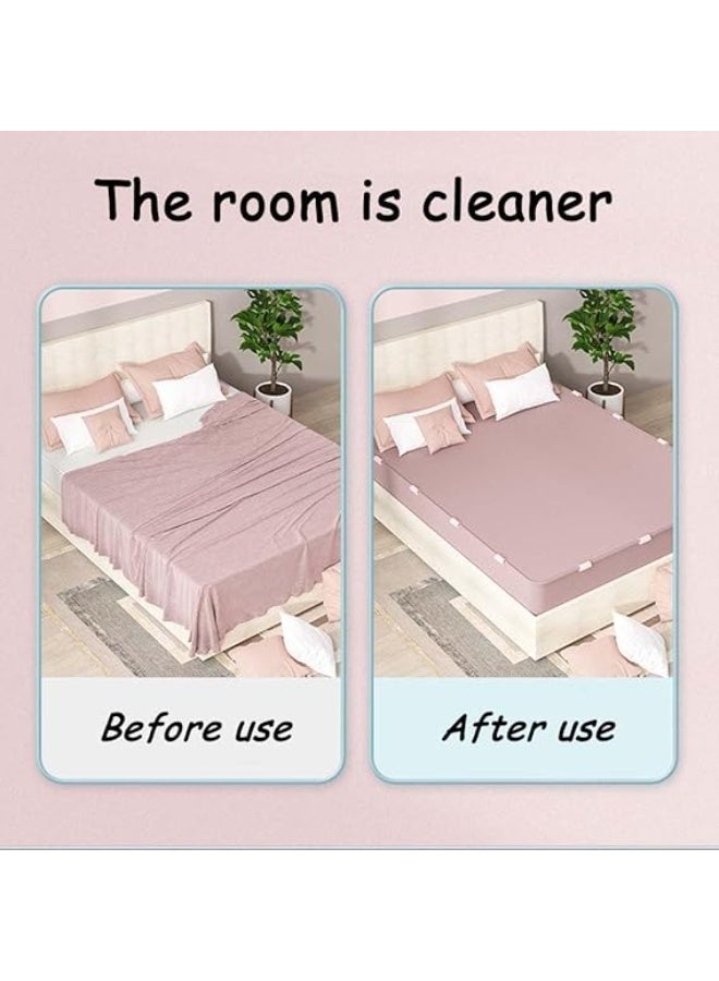 10 Pink Bed Sheet Clips Duvet Clips, Multifunctional Sheet Grippers, Plastic, Compact - Image 2