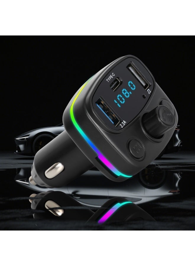 PowerMax Multifunctional Car Charger, MP3 Player, Bluetooth 5.0, 3.1A Fast Charging with Colorful LED Light - Model MX77 - Image 5