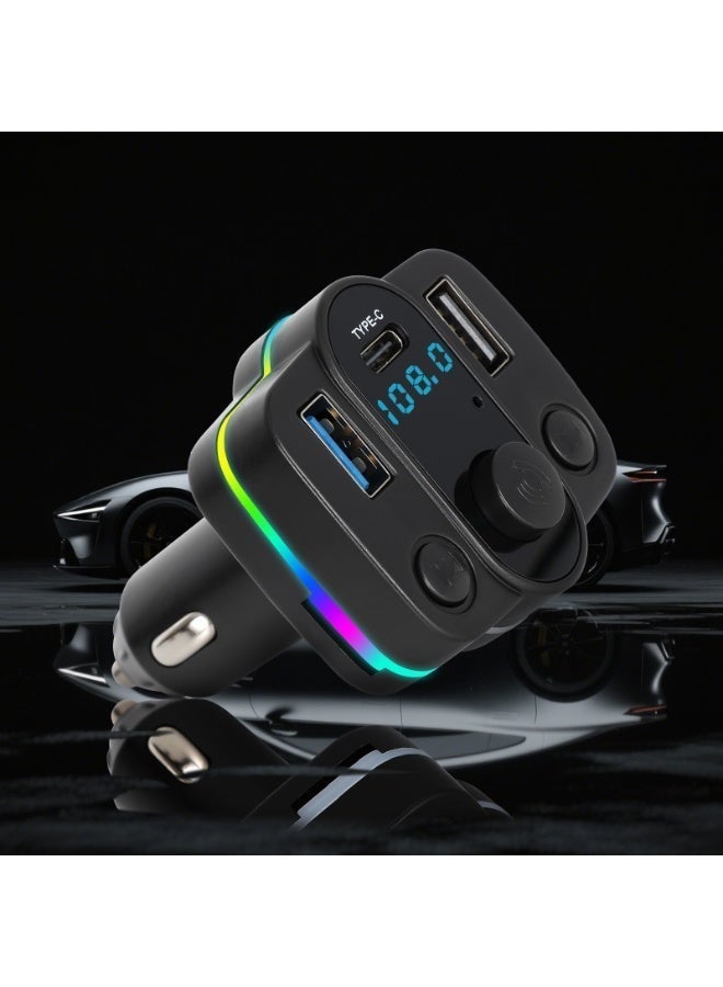 PowerMax Multifunctional Car Charger, MP3 Player, Bluetooth 5.0, 3.1A Fast Charging with Colorful LED Light - Model MX77 - Image 3