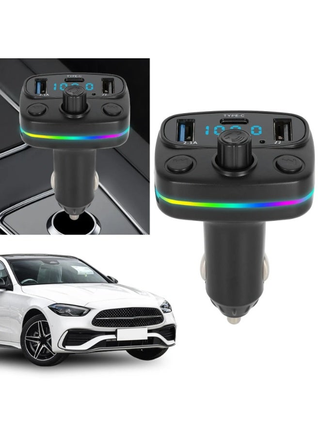 PowerMax Multifunctional Car Charger, MP3 Player, Bluetooth 5.0, 3.1A Fast Charging with Colorful LED Light - Model MX77 - Image 4