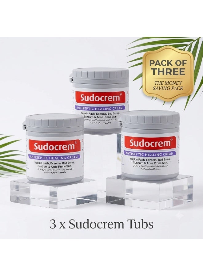 Sudocrem Skin Care Cream (Pack of 3 x 125g) – Protective Barrier Cream for Sensitive Skin & Diaper Area Care - Image 1