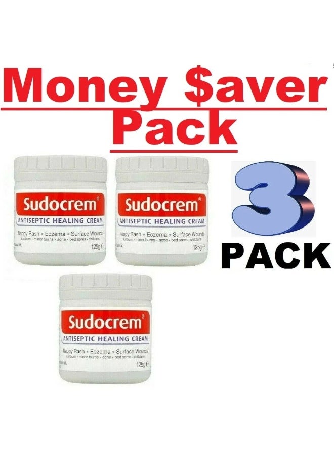 Sudocrem Skin Care Cream (Pack of 3 x 125g) – Protective Barrier Cream for Sensitive Skin & Diaper Area Care - Image 2