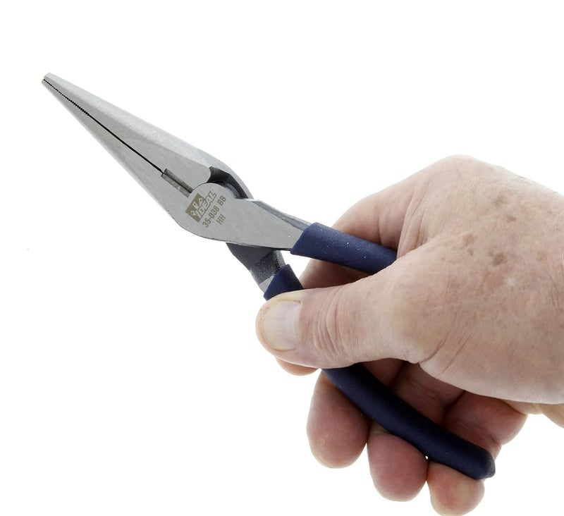 Ideal Industries IDEAL Electrical 35-038 Long Nose Plier – 8.5 in., Pliers with Dipped Grip Handles, Cutter, Serrated Jaws - Image 3