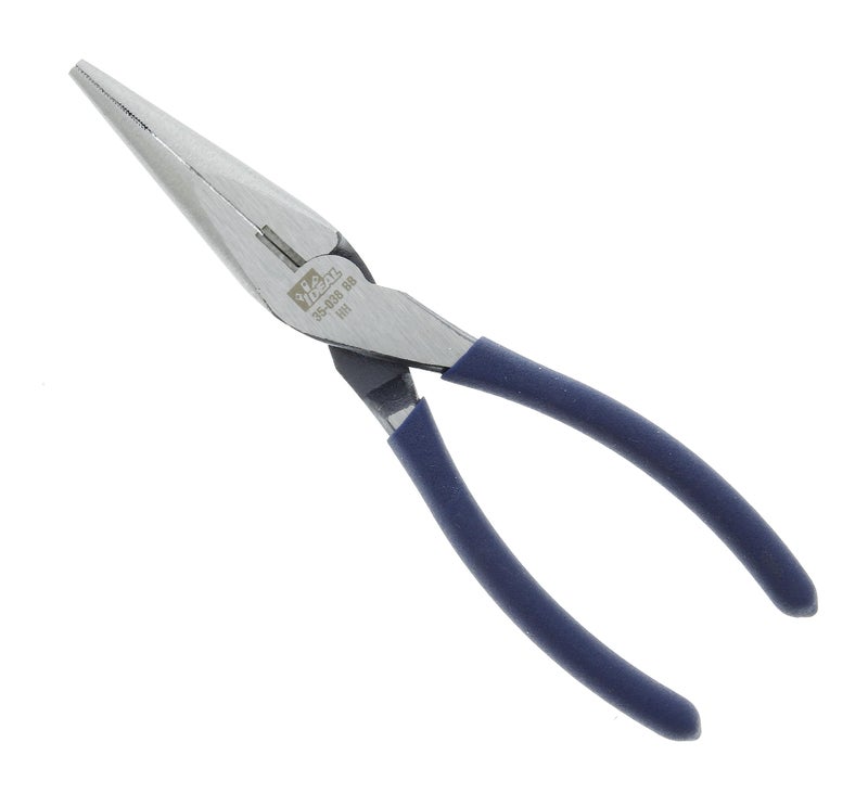 Ideal Industries IDEAL Electrical 35-038 Long Nose Plier – 8.5 in., Pliers with Dipped Grip Handles, Cutter, Serrated Jaws - Image 1