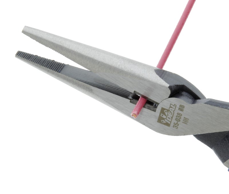 Ideal Industries IDEAL Electrical 35-038 Long Nose Plier – 8.5 in., Pliers with Dipped Grip Handles, Cutter, Serrated Jaws - Image 4