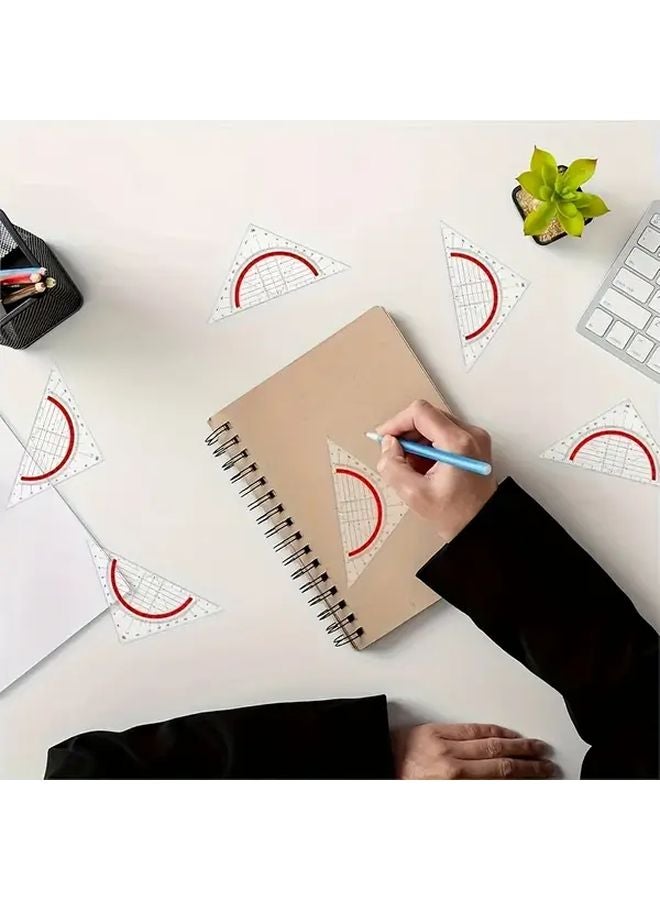 4pcs Geometric Triangle Ruler Set Flexible Plastic Drawing Tool For Students - Image 5