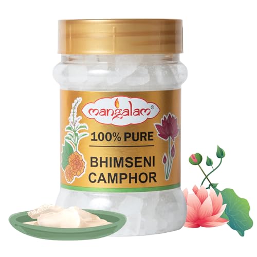 MANGALAM Bhimseni Camphor 100g Jar - Pack Of 1 | 100% Pure | For Puja, Aromatherapy & Air Freshener | Sweet Fragrance - Image 1
