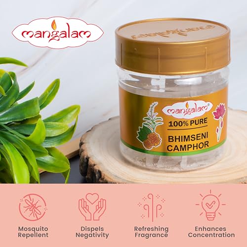 MANGALAM Bhimseni Camphor 100g Jar - Pack Of 1 | 100% Pure | For Puja, Aromatherapy & Air Freshener | Sweet Fragrance - Image 4