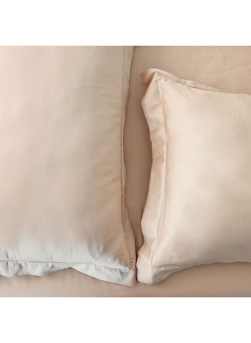 DANUBE HOME طقم غطاء لحاف سوبر كينغ 3 قطع - 100% قطن، 300 خيط، بيج - يشمل غطاء لحاف (260x220 سم) و 2 غطاء وسادة (50x75 سم) - مريح وقابل للتنفس - Image 5