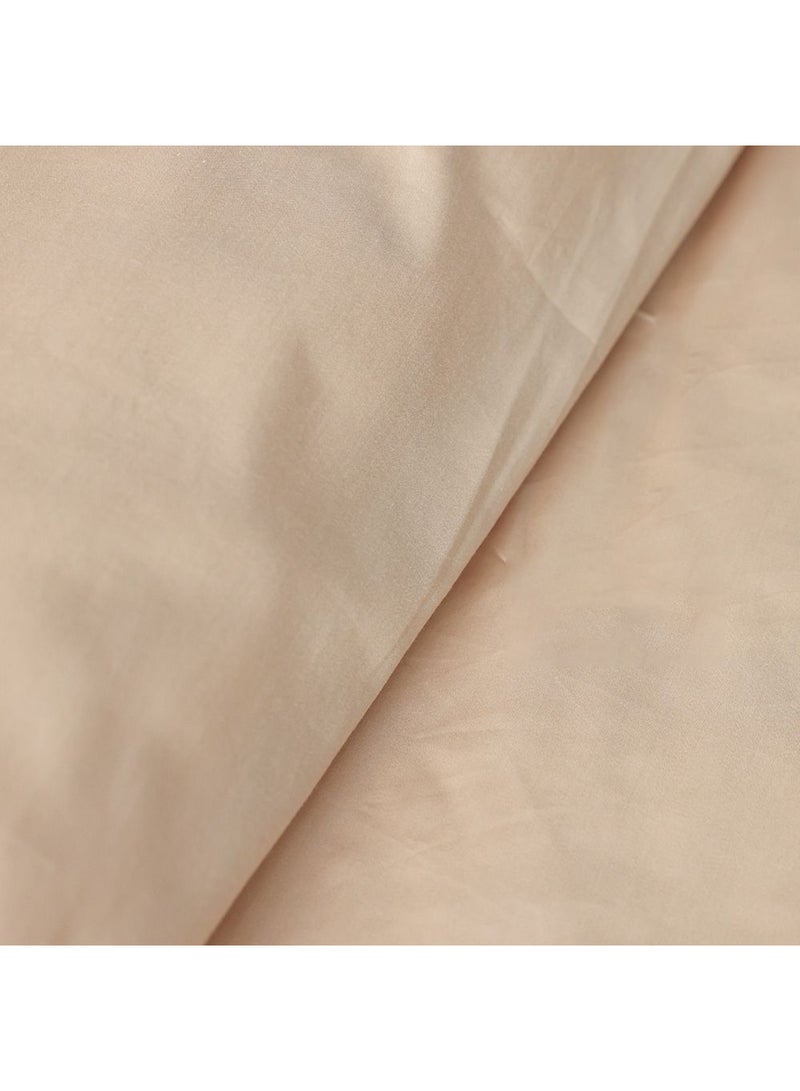 DANUBE HOME طقم غطاء لحاف سوبر كينغ 3 قطع - 100% قطن، 300 خيط، بيج - يشمل غطاء لحاف (260x220 سم) و 2 غطاء وسادة (50x75 سم) - مريح وقابل للتنفس - Image 2